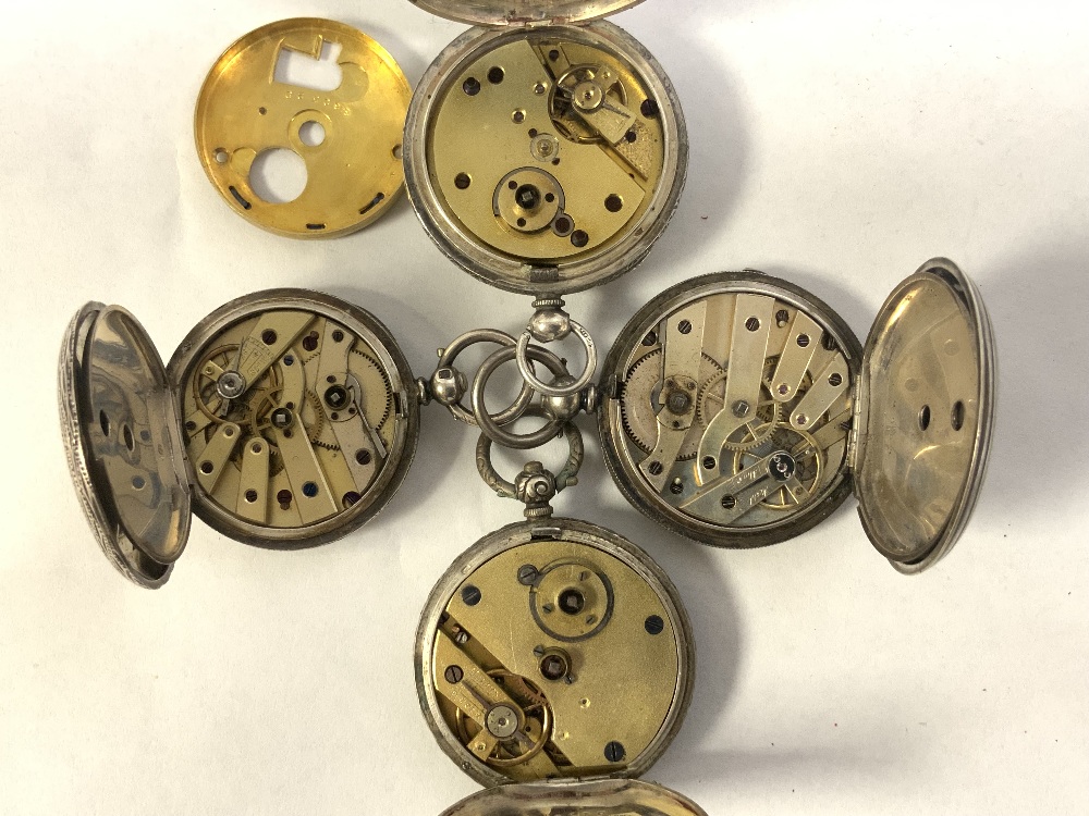 FOUR LADIES SILVER FOB WATCHES - Bild 4 aus 10