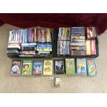 QUANTITY OF VHS CASSETTES AND QUANTITY DVD FILMS - VARIOUS