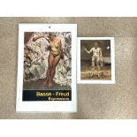 BACON AND FREUD - EXPRESSIONS REPRODUCTION PRINT, AND A FREUD REPRODUCTION PRINT - NAKED ARTIST,