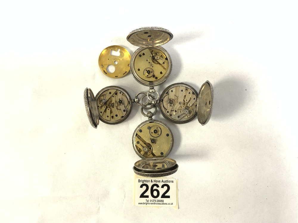 FOUR LADIES SILVER FOB WATCHES - Bild 3 aus 10