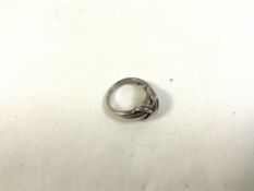 MARKED TIFFANY AND CO SILVER RING STAMPED 925 DATED 1990