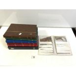 SIX ALBUMS OF STAMPS, MAINLY USA, AN ALBUM OF CANADA, AND A SMALL POSTCARD ALBUM