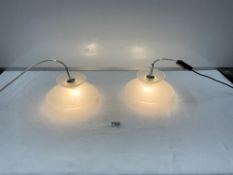 PAIR OF HANGING LIGHTS BY HALO TECH DESIGN