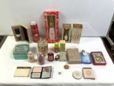 QUANTITY OF PERFUMES - INCLUDES GOYA, LUCIEN LELONG PARIS, ETC AND OLD SPICE BODY TALC