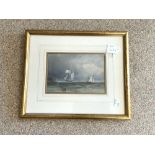 COPLEY FIELDING WATERCOLOUR SAILING BOATS