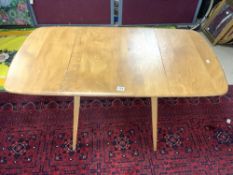 VINTAGE ERCOL EXTENDING DINING TABLE MID-CENTURY MAX 134 X 74CMS