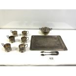 KHOSROV PERSIAN SOLID SILVER TEA SET, 1.4KG