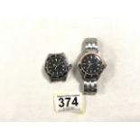 TWO GENTS AVIA 666 FEET QUARTZ SPORTS WRISTWATCHES