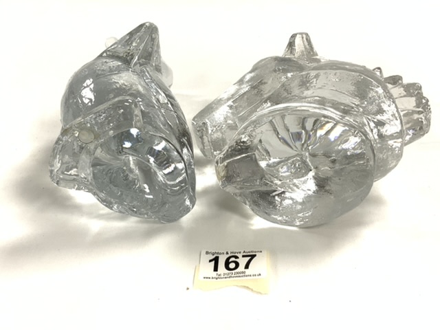 PUKEBERG - SWEDEN GLASS PENGUIN, 21CMS AND HORSES HEAD - Image 4 of 7