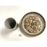 CARL - HARRY STALHANE FOR DESIGNHUSET - SWEDEN FISH DECORATED SHALLOW DISH, 28CMS, AND A CAR HARRY