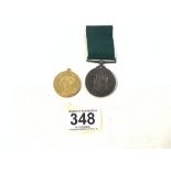 EDWARD VII MEDAL FOR LONG SERVICE IN THE VOLUNTEER FORCE, AWARDED TO 2432, SJT BUGLR T LAVERICK 1/