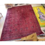 VINTAGE RED PERSIAN RUG, 296 X 392CMS