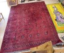 VINTAGE RED PERSIAN RUG, 296 X 392CMS
