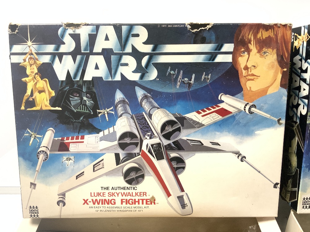 TWO DENYS FISHER BOX STARWARS KITS - DARTH VADERS - THE FIGHTER AND X WING FIGHTER - Image 4 of 6
