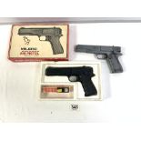 A MILBRO 177 CAL REPEATER AIR PISTOL BOXED AND A BOXED MILBRO BB GUN