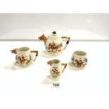 WIDECOMBE FOUR-PIECE HUNTING PATTERN TEA SET