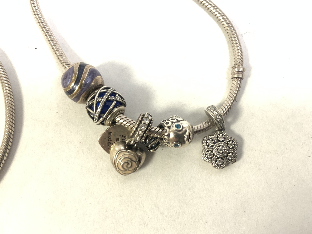 THREE PANDORA BRACELETS AND CHARMS - Image 4 of 5