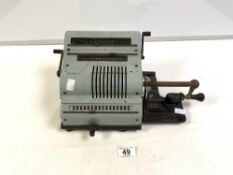 A VINTAGE BRUNSVIGA 15, 220569 ADDING MACHINE, MADE BY GRIMME NATALIS & CO