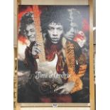 JIMI HENDRIX - VOODOO CHILD - PRINT ON CANVAS, 56 X 76CMS