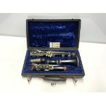 A CLARINET IN A FITTED CASE 'MADE IN CZECHOSLOVAKA' MODEL NUMBER 308303