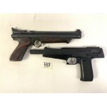 WEBLEY STINGER BB GUN,AND A CROSSMAN MEDALIST 11 MODEL 1300,22CAL AIR PISTOL USA