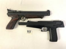 WEBLEY STINGER BB GUN,AND A CROSSMAN MEDALIST 11 MODEL 1300,22CAL AIR PISTOL USA