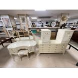 1980S OLYMPUS FIVE-PIECE BEDROOM SUITE, INCLUDES A DRESSING TABLE, CHEST OF DRAWERS (140 X 45 X 76),