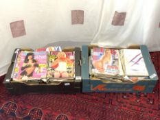 LARGE QUANTITY OF GLAMOUR MAGAZINES, MAYFAIR, MEN ONLY, ESCORT, AND MORE