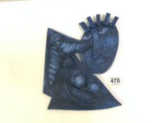 CERAMIC BY CORNEILLE TITLED CUT UP OBJECT 1998, 30.5 X 23CMS, NO 209 IN THE BOOK