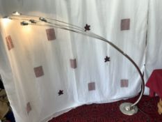 CHROME MID-CENTURY STYLE FOUR BRANCH STANDARD LAMP