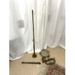 A VINTAGE COPPER AND BRASS BUGLE, A VINTAGE COPPER HUNTING HORN, A HANDMADE WOODEN FLUTE, AND A