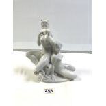 SWEDISH RORSTRAND WHITE GLAZED FIGURAL GROUP, 26CMS