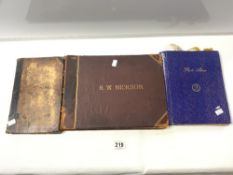 A LEATHER-BOUND COPY OF 'THE PENNY MAGAZINE' 1840. A LEATHER ALBUM OF 19TH-CENTURY PHOTOGRAPHIC