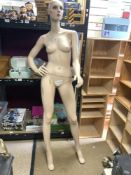 VINTAGE FEMALE MANNEQUIN WITH EYES LASHES, 172CMS