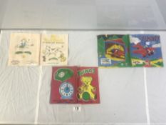 TWO VINTAGE DEAN'S BABY SAFE CLOTH BOOKS, AND A BANCROFT NURSERY RHYME CLOTH BOOK