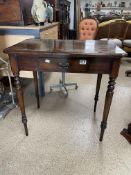 VICTORIAN CONSOLE TABLE WITH CENTRAL DRAWER (77 X 50 X 76CMS)