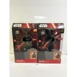 DISNEY - TWO BOXED WORKING STARWARS - ANIMATRONIC FIGURES - DARTH VADER AND KYLO REN