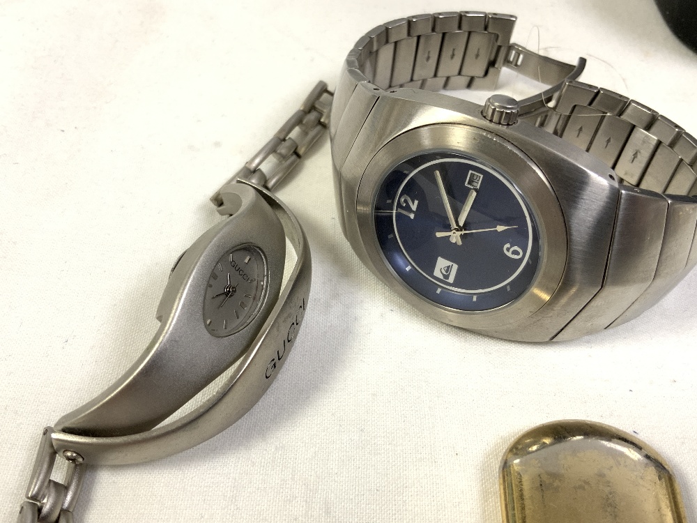 LADIES QUICKSILVER QUARTZ WRISTWATCH, A GENTS DITTO, EMPORIO ARMANI LADIES WRISTWATCH AND OTHER - Image 5 of 10