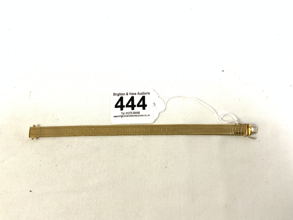 750 18K GOLD FLAT LINK BRACELET, 18CMS, 26.7 GRAMS - Image 3 of 5