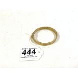 750 18K GOLD FLAT LINK BRACELET, 18CMS, 26.7 GRAMS