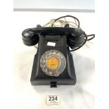 A 1950S/60S GEC BLACK TELEPHONE NO 332 L FWR 63/2