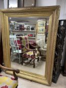 ANTIQUE GILDED LARGE WOODEN PICTURE FRAME NOW MIRROR (144 X 187CMS)