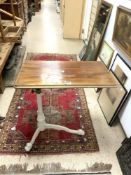 VICTORIAN-PAINTED IRON-BASED ADJUSTABLE BED TABLE