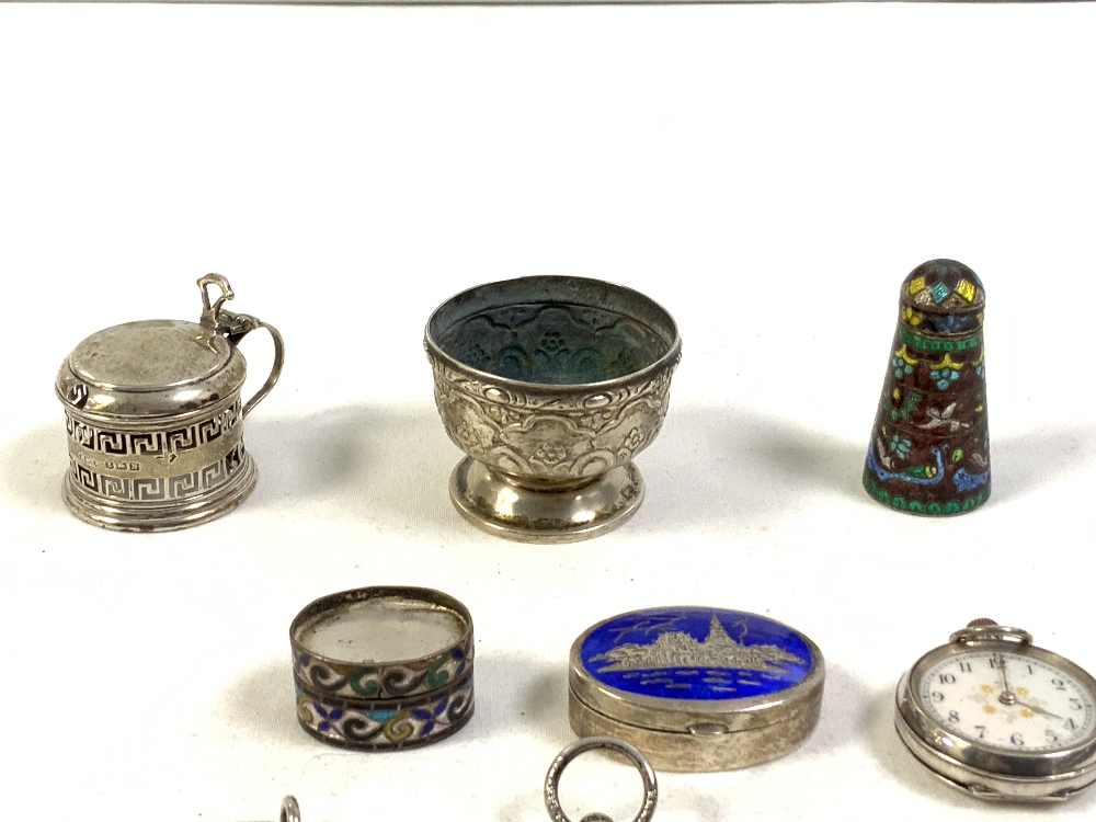 QUANTITY OF HALLMARKED/925 SILVER, INCLUDES FOB WATCHES, AND MORE - Image 6 of 8