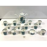 WEDGWOOD SUSIE COOPER DESIGN ASHMUN PATTERN COFFEE SET