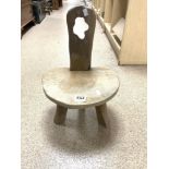 SMALL RUSTIC OAK CHILD'S CHAIR