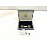 TWO CASED 22CT GOLDEN JUBILEE 2002 ALDERNEY AND GUERNSEY £25 GOLD COINS