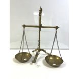 SET OF VICTORIAN BRASS BALANCE SCALES