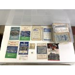 150 X 1950'S FOOTBALL PROGRAMMES AND A FEW TICKETS, MILLWALL, LEEDS, PORTSMOUTH, AND MORE