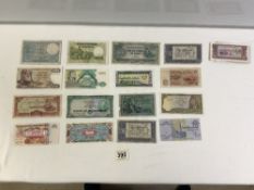 INTERNATIONAL CURRENCY NOTES, BELGIUM, JAPANESE RUPEES, AND MORE